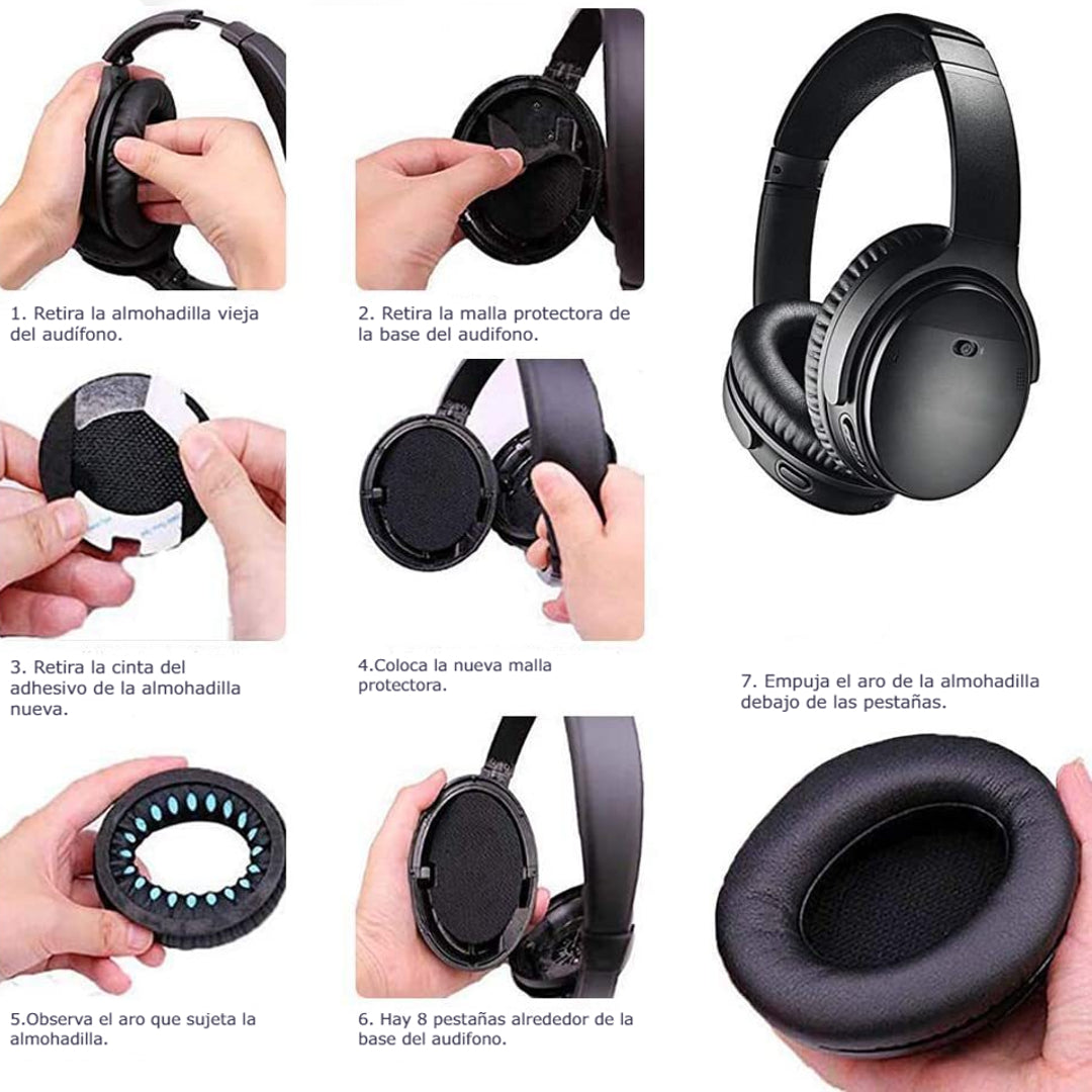 Almohadillas Para Audifonos Bose Quietcomfort Qc25 Qc35 Qc15 Ae2