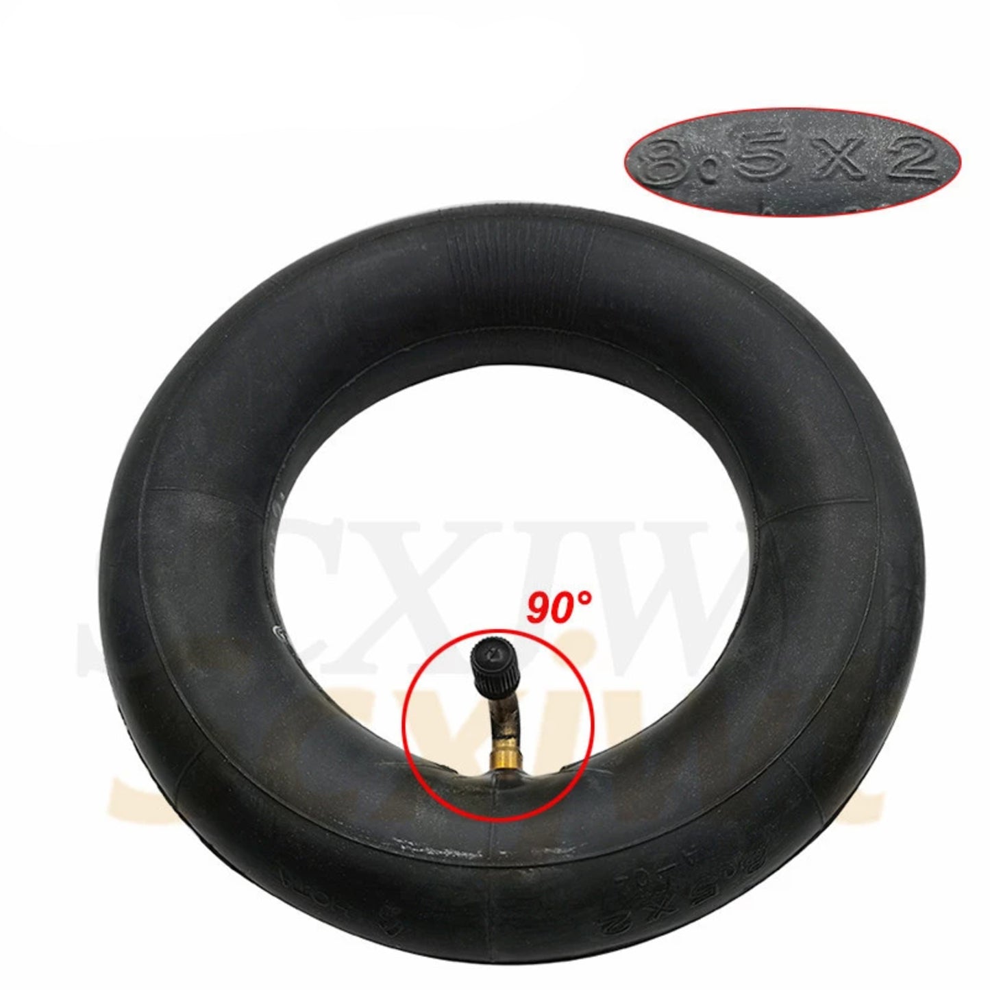 Camara 8,5x2 Pulgadas Valvula Curva 90° Scooters Xiaomi
