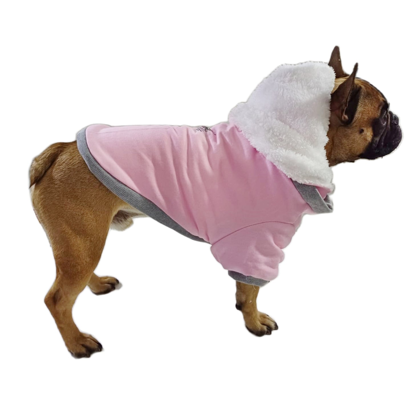 Polerón Chaleco Abrigo Para Perros Bulldog Frances Talla Unica - Rosa