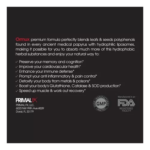 Ormux Suplemento En Polvo Sabor Piña Pote 120gr - Primal Fx