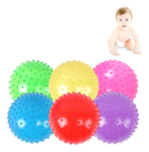 Pelota Yoga Pilates Balon Erizo Kine Masaje Terapia 20 Cm
