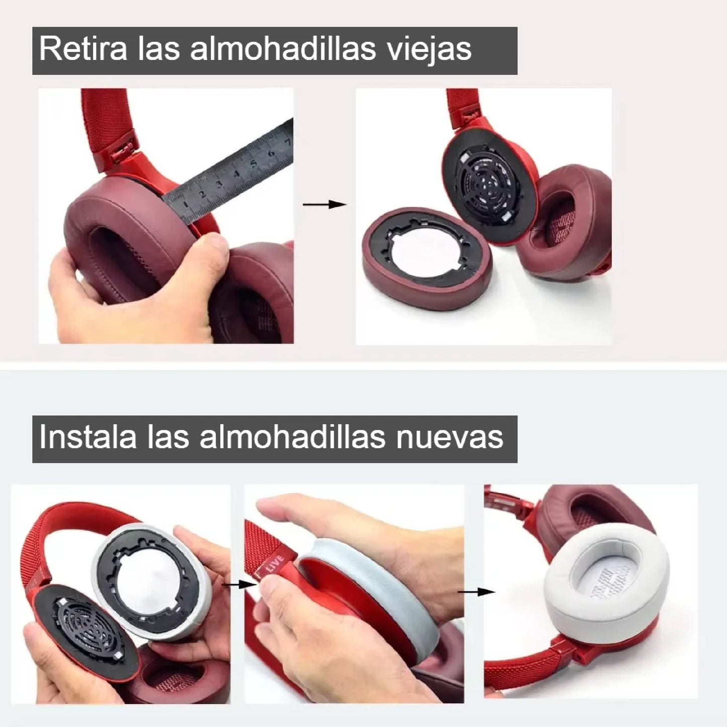 Almohadillas Para Audifonos JBL Live 500 BT