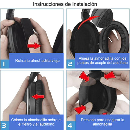 Almohadillas Para Audifonos Sennheiser G4me Zero One Hd380