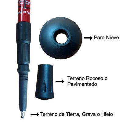 Pack 2 Bastones Trekking Palos Senderismo 3 Tramos Antishock