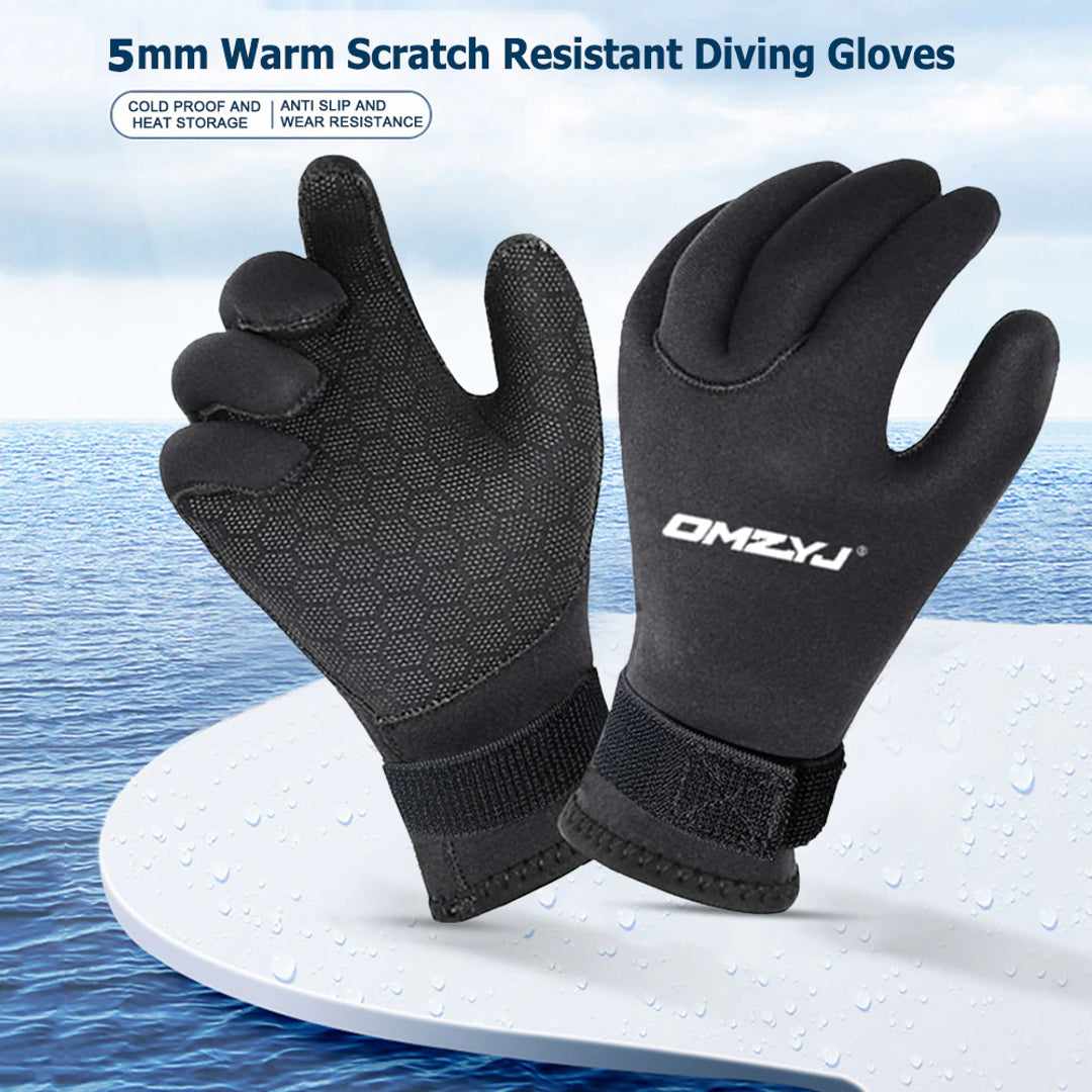 Guantes Neopreno 5mm Buceo Calidos Resistentes Ajustables