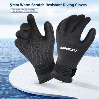 Guantes Neopreno 5mm Buceo Calidos Resistentes Ajustables